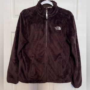 Great Used The North Face Fuzzy Brown Jacket Medium - Send Me An Offer!